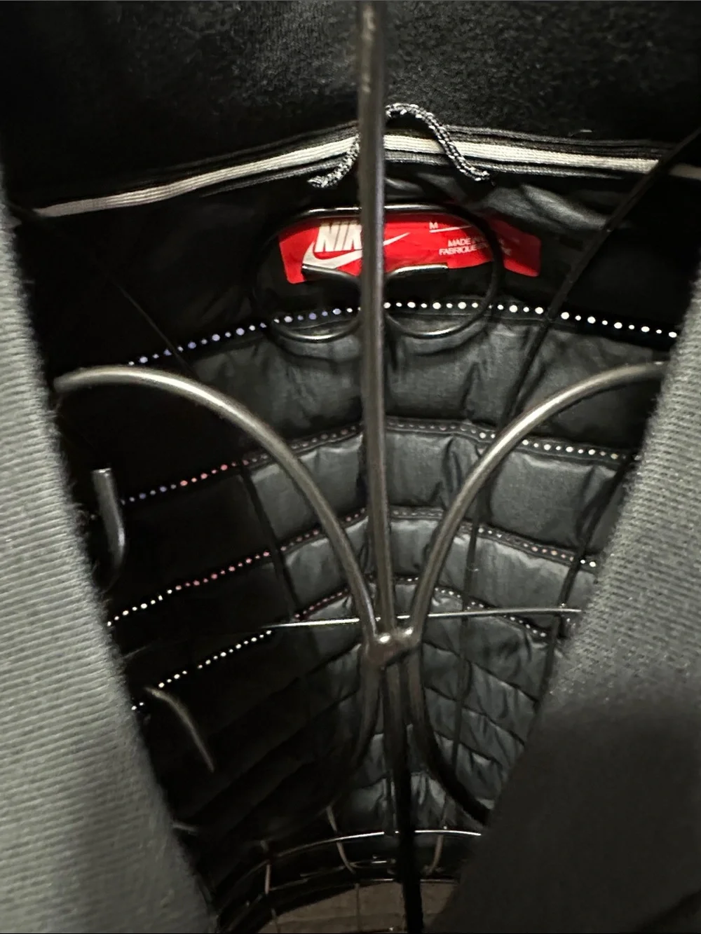 Nike Black Mixed-Media Puffer Jacket
